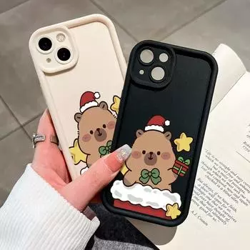 Милый чехол для телефона KAPIBARA для iPhone Samsung Galaxy Xiaomi Redmi POCO HUAWEI Honor, противоударный резиновый мягкий гибкий чехол Huawei Nova 10