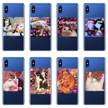 Милый чехол для телефона Kawaii с забавным котом и собачьим сердцем для Xiaomi Mi Note Mix 1 2 2S 3, мягкий силиконовый чехол для задней панели Xiaomi Mi Max 1 2 3 Xiaomi Max