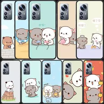 Милый чехол для телефона Peach Cat для Xiaomi Poco X4 X3 NFC M4 Pro 5G GT M2 M3 Mi Note 10 Lite F3 F2 F1 A1 A2 A3 CC9E Capa Coque Xiaomi Mi A1