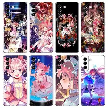 Милый чехол для телефона Puella Magi Madoka Magica для Samsung Galaxy S22 S20 Ultra S21 FE 5G S10E S9 S8 S10 Plus Note 20, прозрачный чехол Samsung S8