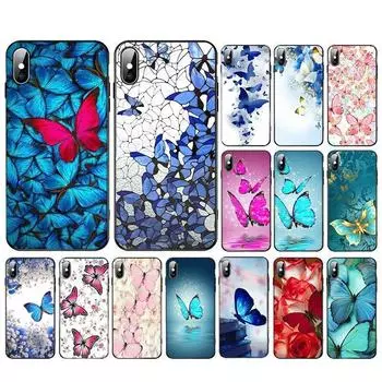 Милый чехол для телефона с бабочкой для iPhone Samsung Galaxy Redmi Xiaomi Oppo OnePlus Note SA 7 8 9 10 11 12 13 14 20 21 22 23 53 54 Pro Max Ultra TPU Soft iPhone 6 or 6S