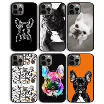 Милый чехол для телефона с французским бульдогом и бостон-терьером для iPhone 13 11 12 Pro Max mini XS XR X 8 Plus 7 SE 2020 6S 5S Coque Shell iPhone 5 5s