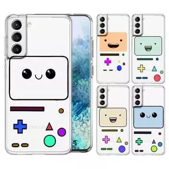 Милый чехол для телефона с игровой приставкой для мальчика для Samsung Galaxy S22 S21 S20 FE Ultra 5G S10 S10E S9 S8 Plus Note 10 20, прозрачный чехол для полного объектива Samsung S20
