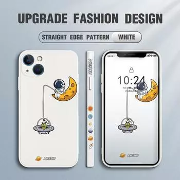 Милый чехол для телефона с изображением астронавта и мультфильма для Redmi Xiaomi POCO Note 10 Pro 9 9A 9T 10C 8 7 11 Lite 5G X3 M3 с квадратным краем, мягкие защитные чехлы для полной камеры Redmi 8 чёрный