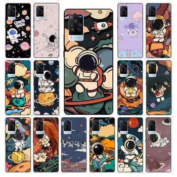Милый чехол для телефона с изображением астронавта для VIVO V21E V21 V23 V23E V2109 Y53S Y33S Y55 Y76 Y31 Y21 Y72 Y01 Y21S Y11S VIVO V21E 4G