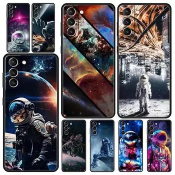 Милый чехол для телефона с изображением астронавта и луны для Samsung Galaxy S24 S23 S22 5G S20 Ultra S21 FE S10 S9 Plus S10E S8 Lite 20 из силикона и ТПУ S22 Plus 5G