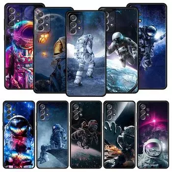 Милый чехол для телефона с изображением астронавта Луны для Samsung Galaxy A13 A51 A71 A41 A31 A21S A11 A01 A03S A12 A32 A52 A22 A23 A33 A53 A73 5G Cover Samsung A23