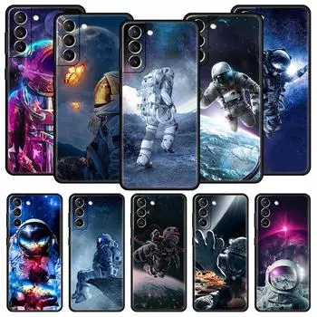 Милый чехол для телефона с изображением астронавта и луны для Samsung Galaxy S23 S22 S21 S20 FE Ultra 5G S10 S10E S9 S8 Plus 10 20 силиконовый чехол-бампер Samsung S10