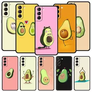 Милый чехол для телефона с изображением авокадо и детской йоги для Samsung Galaxy S24 S23 S22 S20 Ultra S21 FE 5G S10 S9 Plus S10E, мягкий силиконовый чехол Samsung S24Ultra