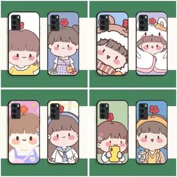 Милый чехол для телефона с изображением девушки из мультфильма для Huawei G7 G8 P7 P8 P9 P10 P20 P30 Lite Mini Pro P Smart Plus Cove Fundas P20Lite