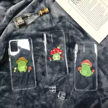 Милый чехол для телефона с изображением гриба лягушки из мультфильма, прозрачный, мягкий, для iPhone 12, 11, 13, 7, 8, 6, s, plus, x, xs, xr, pro, max, mini iphone 11 pro