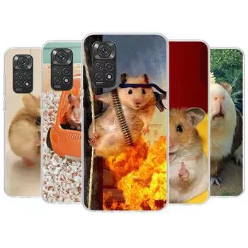 Милый чехол для телефона с изображением хомяка для Xiaomi Redmi Note 13 12 12S 11 11S 10 10S 9 9S 11T 11E Pro Plus 8 8T 7 + чехол Note 13 Pro Plus