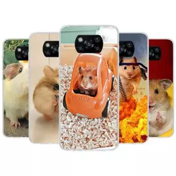 Милый чехол для телефона с изображением хомяка для Xiaomi Poco X3 Nfc X4 Gt X5 Pro M5S M4 M3 M2 F5 F4 F3 F2 F1 Mi Note 10 Fundas Shell Xiaomi Poco F4