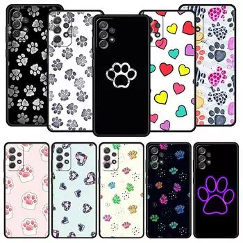 Милый чехол для телефона с изображением кошки, собаки, лапы, любви для Samsung A51 A71 A21S A12 A11 A15 A25 A31 A41 A52 A32 A23 A33 A53 A73 A03S A05S A13 5G Samsung A13 5G