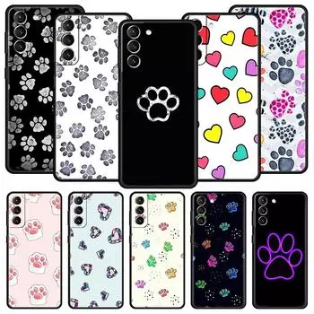 Милый чехол для телефона с изображением кошки, собаки, лапы любви для Samsung Galaxy S24 S23 S22 S20 Ultra S21 FE 5G S10 S9 Plus S10E, мягкий силиконовый чехол Samsung S23