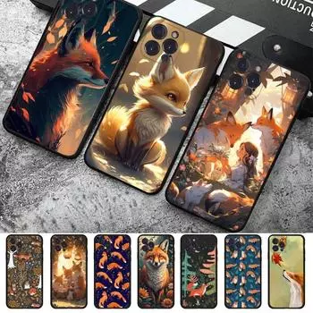 Милый чехол для телефона с изображением лисы для iPhone Samsung Galaxy Redmi Xiaomi Oppo OnePlus Note SA 7 8 9 10 11 12 13 14 20 21 22 23 53 54 Pro Max Plus Ultra TPU Soft iPhone 6 or 6S