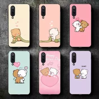 Милый чехол для телефона с изображением медведя цвета молочного мокко для Xiaomi9 10 11PRO LITE Redmi NOTE7 8 9 10A PRO K40 Poco3 Shell pocoX3nfc