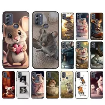 Милый чехол для телефона с изображением мыши и крысы для Motorola Moto G84 G23 G24 G31 G32 G41 G51 G52 G53 G54 G71 G82 G42 G62 G200 G Play G Stylus Moto G51 5G