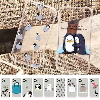 Милый чехол для телефона с изображением пингвина для iPhone 13 11 12 pro XS MAX 8 7 6 6S Plus X 5S SE 2020 XR 6plus or 6s plus