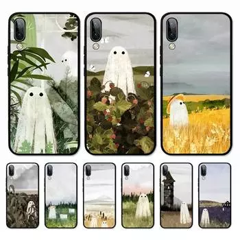 Милый чехол для телефона с изображением призрака для Vivo Y91C Y11 17 19 17 67 81 Oppo A9 2020 Realme c3 OPPO reno 2z