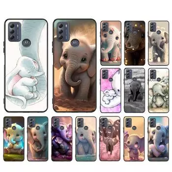 Милый чехол для телефона с изображением слонов для Moto G84 G23 G24 G31 G32 G41 G51 G52 G53 G54 G71 G82 G42 G62 G200 G Play G Stylus Moto G51 5G