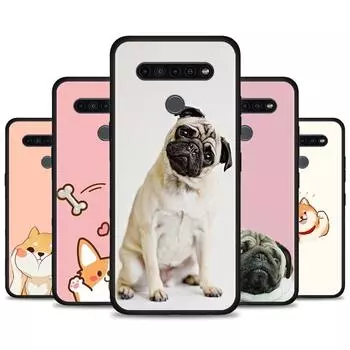 Милый чехол для телефона с изображением собаки-мопса для LG K40 K40S K41S K50S K61 G6 G7 G8 (Тонкий вопрос)K50 K42 K52 K71 Q52 Q92 Силиконовый чехол из ТПУ LG K40