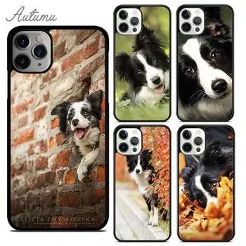 Милый чехол для телефона с изображением собаки породы бордер-колли для iPhone 11 12 13 14 Pro Max mini XR XS SE 2020 6S 7 8 Plus Samsung Galaxy S21 S22 iPhone 6plus