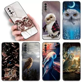 Милый чехол для телефона с изображением совы для Xiaomi Redmi Note 5 6 9T K20 K40 K50 Pro 7A 8A 9A 9C 9i 10A 10C A1 S2 Мягкий черный чехол из ТПУ Redmi Note 5(Pro)