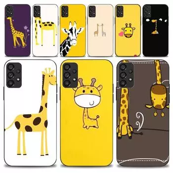 Милый чехол для телефона с изображением желтого жирафа для Samsung Galaxy S22 S23 Ultra S21 S20 FE Plus Note 20, мягкий чехол Samsungs20FE