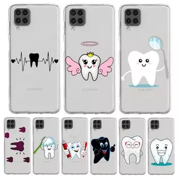 Милый чехол для телефона с изображением зубов стоматолога для Samsung Galaxy A13 A51 A71 A21S A12 A11 A31 A52 A41 A23 A53 A73 A32 5G A03S, прозрачный чехол Samsung A13