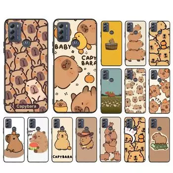 Милый чехол для телефона с капибарой для Moto G84 G22 G32 G42 G52 G62 G53 G72 G60 G60S G100 G10 G20 G30 G13 G50 G 5G G Pure Moto G50