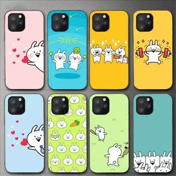 Милый чехол для телефона с кроликом Usagyuuun для Iphone 11 12 Mini 13 14 Pro Xs Max X 8 7 6s Plus 5 Se Xr Shell iPhoneXS