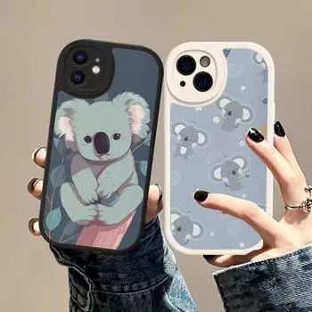 Милый чехол для телефона с медведем коалы из жесткой кожи для IPhone 14 13 12 Mini 11 14 Pro Max Xs X Xr 7 8 Plus Fundas iphone 13pro2