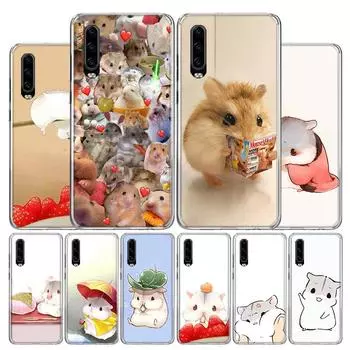 Милый чехол для телефона с милым питомцем хомяком для Huawei P30 P20 P10 P40 P50 Pro Mate 20 40 30 10 Lite, популярные Fundas Art Gift Coque Huawei P30