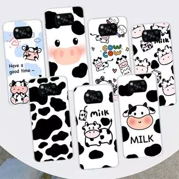 Милый чехол для телефона с молочным скотом и коровьими крапинками для Xiaomi Mi 11 Lite 11i 12X 12 9 8 11T 10T 9T Pro 10 5X 6X Ultra 5G, чехол-капа Xiaomi Mi 11 Lite
