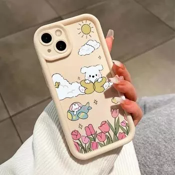 Милый чехол для телефона с мультяшным рисунком для iPhone Samsung Galaxy Xiaomi Redmi POCO HUAWEI Honor, противоударный резиновый мягкий гибкий чехол Redmi 10C