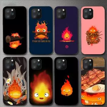 Милый чехол для телефона с огненным кальцифером для Iphone 11 12 Mini 13 14 Pro Xs Max X 8 7 6s Plus 5 Se Xr Shell iPhone13PROMAX