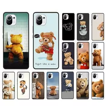 Милый чехол для телефона с плюшевым мишкой и пивом для Xiaomi 12 Mi 10T 11T 11 Pro 10 10T 11 lite 10pro 11Ultra Poco X3 Pro Poco F3 M3 Xiaomi Mi 10 Pro 5G