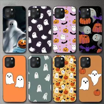 Милый чехол для телефона с призраком на Хэллоуин для Iphone 11 12 Mini 13 14 Pro Xs Max X 8 7 6s Plus 5 Se Xr Shell iPhoneXSMAX