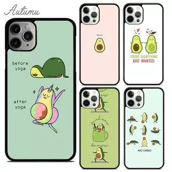 Милый чехол для телефона с рисунком авокадо для iPhone 11 12 13 14 Pro Max mini X XR XS SE 2020 6S 7 8 Plus Samsung Galaxy S21 S22 iPhone 6plus