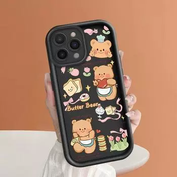 Милый чехол для телефона с рисунком мультяшных медведей для iPhone Samsung Galaxy Xiaomi Redmi POCO HUAWEI Honor, противоударный резиновый мягкий гибкий чехол Huawei P40 Pro