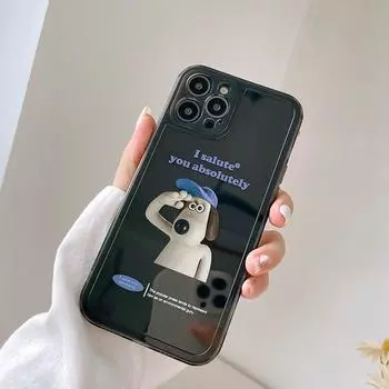 Милый чехол для телефона с рисунком собаки «Салют» для Iphone 12promax, чехол 11promax 7 8 Plus 13 13pro Xr X Xs Max, чехол Funda Coque Back 1085 For iPhone 13 Pro