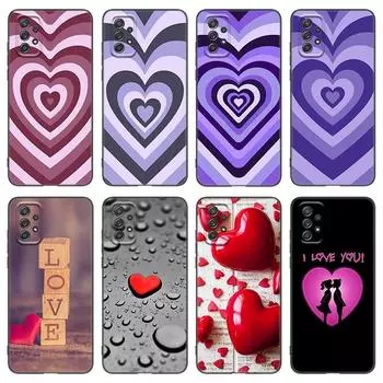 Милый чехол для телефона с сердечками для Samsung Galaxy A21 A30 A50 A52 S A13 A22 A32 4G A23 A33 A53 A73 5G A12 A31 A51 A70 A71 A72 Samsung A22 4G