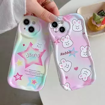 Милый чехол для телефона Samsung S25 S24 FE A55 S24 Ultra A35 A54 Xiaomi 14T 13T Redmi 14C 13C Redmi Note 13 Pro Realme C65 C67 IPhone 16 Reno 12 Cover Vivo Y36 4G