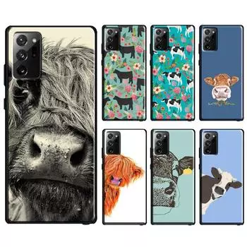 Милый чехол Highland Cow для Samsung Galaxy S20 FE S22 S21 Ultra Note 20 Note 10 S8 S9 S10 Plus Чехол для телефона Galaxy S8