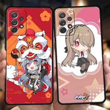 Милый чехол Honkai Impact 3rd Game для Samsung A24 A12 A14 A32 A50 A70 A20E A20S A10S A22 A30 A40 A34 A54 A42 A52 5G A04s Cover Samsung A40