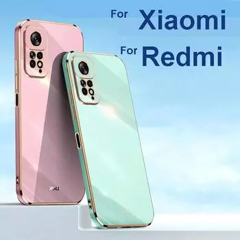 Милый чехол из ТПУ для Xiaomi 15 14T 13T 12T Pro Lite POCO X6 X5 X4 X3 F5 F3 Pro/для Redmi 12 10 9 9A 9T Pro Note 13 12 11 10 9T 9 8 7 Pro Чехол Redmi 10 белый
