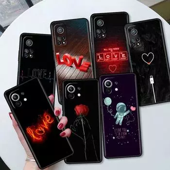 Милый чехол Love Heart Funda для Xiaomi Mi 11 Lite 5G NE 11T Pro 10T 9T Note 10 12 12X 12S Ультрамягкий силиконовый чехол для телефона Mi Note 10 Lite
