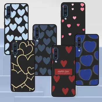 Милый чехол Love Heath для Samsung Galaxy A50 A10 A70 A30 A20s A20e A40 A10s A10e A90 5G A30s A60 A20, черный силиконовый чехол для телефона Samsung A01