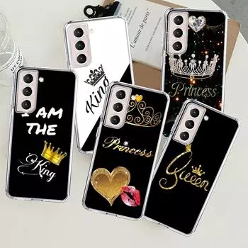 Милый чехол Mom Queen Princess для Samsung Galaxy S22 S20 FE S21 Plus S10 S9 Note 20 9 10 Lite прозрачный мягкий чехол для телефона Samsung Note 9